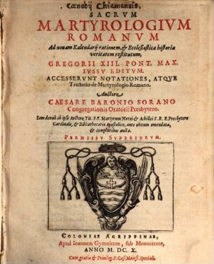 Sacrum Martyrologium Romanum
