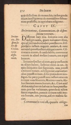 Capvt IX. De Irritatione, Commutatione, [et] dispensatione votorum.