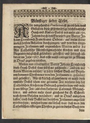 Günstiger lieber Leser