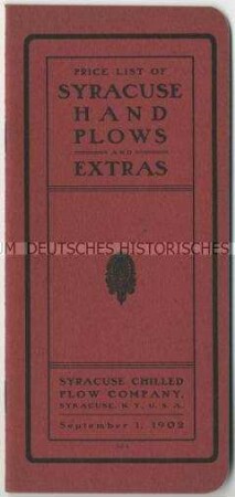 Landwirtschaftliche Maschinen der Syracuse Plow Company in USA