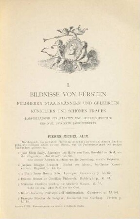 Sammlung von Auktionskatalogen : (d. Kunstantiquariats Amsler & Ruthardt, Berlin W., Behrenstr. 29 a.) [Umschlagt. :] Auction ... [Bis 39 unter d. Tit. : Kupferstichauction. s. vorh. Bl.]. 43