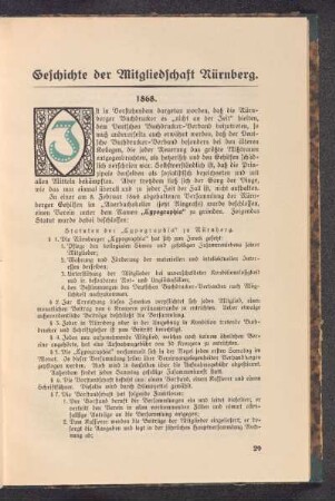 Geschichte der Mitgliedschaft Nürnberg.
