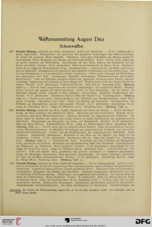 Waffensammlung August Diez (Nr. 1453-1768)