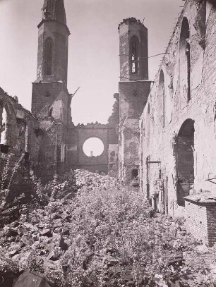 Dresden, Sophienkirche, Inneres, Blick zu den Türmen