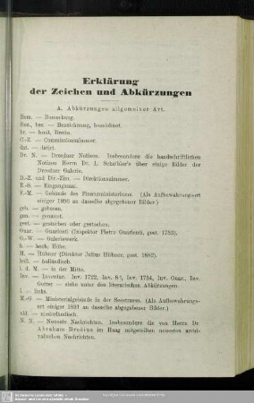 Erklärung der Zeichen und Abkürzungen