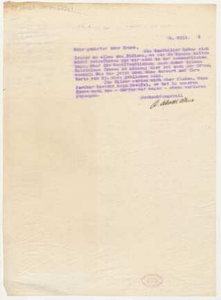 Brief an Emil Kross : 04.08.1916