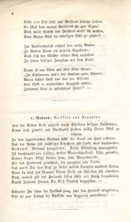 4) Rubens: Rückkehr aus Aegypten.