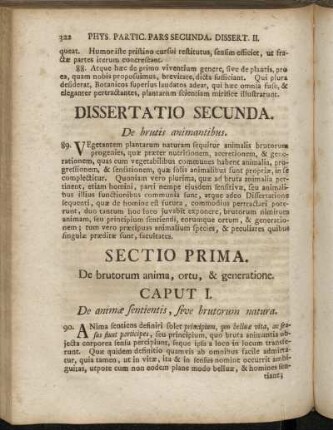 Sectio Prima. De brutorum anima, ortu, & generatione.