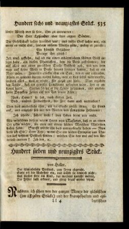 Hundert sieben und neunzigstes Stück