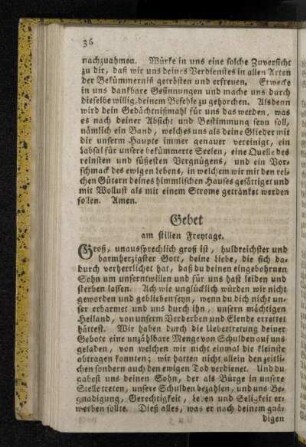 Gebet am stillen Freytage.