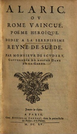 Alaric, ou Rome vaincuë : poëme heroïque