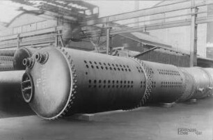 Trommel eines Hanomag-Steilrohrkessels (Hanomag, Hannover) : Technikgeschichte | Maschinenbau | Kraftmaschinen | Dampfkesselalagen, Feuerungen