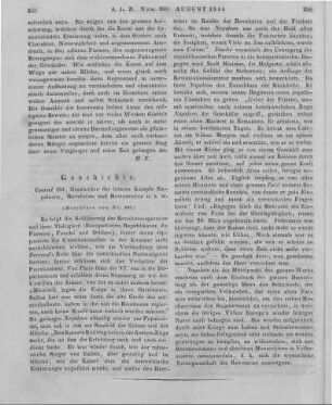 Ott, C.: Geschichte der letzten Kämpfe Napoleon's, Revolution und Restauration. Leipzig: Brockhaus 1843 (Beschluss von Nr. 199)