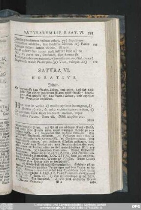 Satyra VI. Horatius.