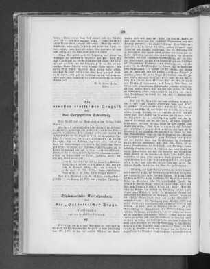 Diplomatische Correspondenz über die "holsteinische" Frage. Nachträgliches aus dem englischen Blaubuch. II.