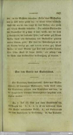 Von dem Ventile des Gasbehälters