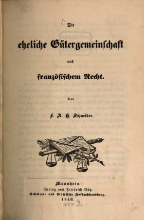 Die eheliche Gütergemeinschaft
