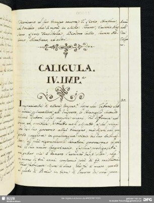 Caligula. IV. Imp.e