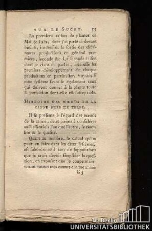 Histoire des noeuds de la canne hors de terre