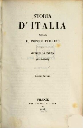 Storia d'Italia : (568 - 1815). 7,1