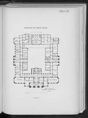 Tafel C IX. Rathhaus der Stadt Altona.