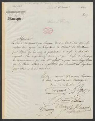 Brief an Anton Schindler : 06.03.1842
