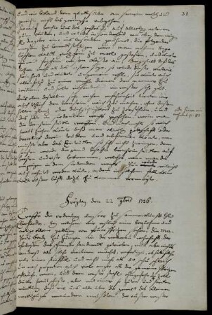 Freytag den 22 9bris 1726.