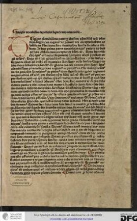 Incipit notabilis expositio super canonem misse.