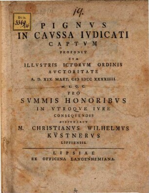 Pignus in causa iudicati captum