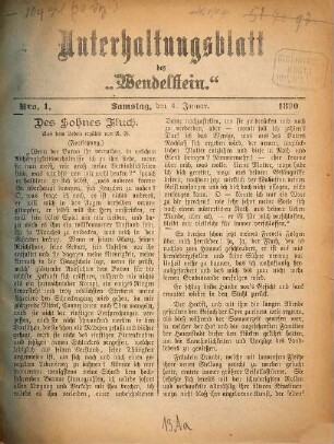 Wendelstein. Unterhaltungsblatt des Wendelstein. 1890