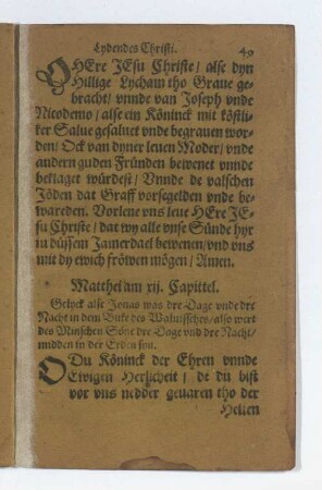 [Betrachtinge des Anstandige Christi. - Gebede vam Sacramente.]