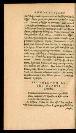 Argumentum Libri Quarti Aeneidos.
