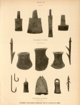 Planche VII. - Instruemnts en bronze - Instruments préhistoriques cambodgiens tirés de la collection James