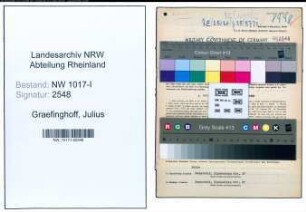 Entnazifizierung Julius Graefinghoff , geb. 21.02.1870 (Firmeninhaber)