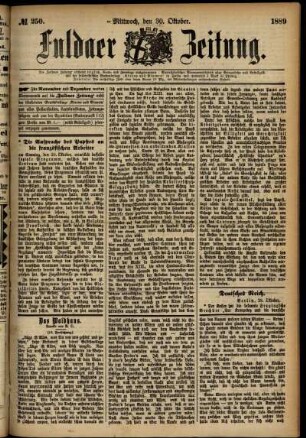 Ausgabe vom Mittwoch, den 30. Oktober 1889.