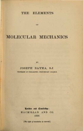 The elements of molecular mechanics