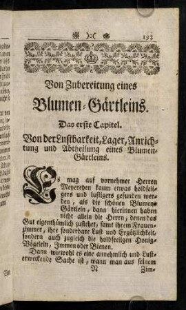 193-370, Von Zubereitung eines Blumen-Gaertleins