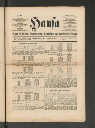 No. 97. Sonnabend, den 5. Februar 1853.