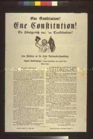 Satirisches Flugblatt: Ene Constitution (Aujust Buddelmeyer)