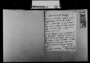 Schreiben von Damian Ludwig, Karlsruhe, an August Lamey: Zusendung von Unterlagen bzgl. der Etablierung einer allgemeinen Wehrpflicht in Baden.