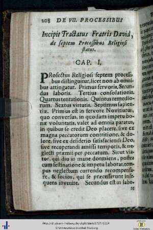 Opus III: De Septem Processibus Religiosi