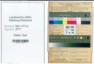 Entnazifizierung Karl Kaiser , geb. 25.11.1900 (Landwirt)