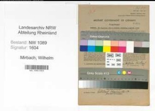 Entnazifizierung Wilhelm Mirbach , geb. 16.02.1905 (Unterbrandmeister)