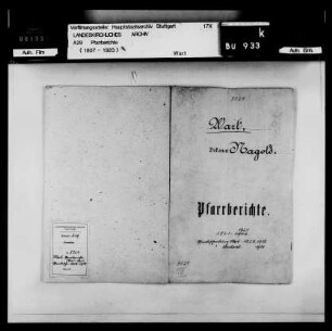 Pfarrei Wart: Pfarrberichte und Pfarrbeschreibungen