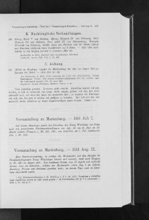 Versammlung zu Marienburg. - 1414 Aug. 12.
