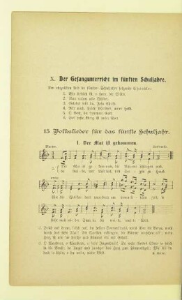 X. Der Gesangunterricht im fünften Schuljahre