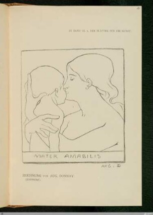 Inlage: Mater amabilis : Zeichnung (Entwurf) / Aug. Donnay