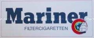 Werbeaufkleber für "Mariner"-Zigaretten