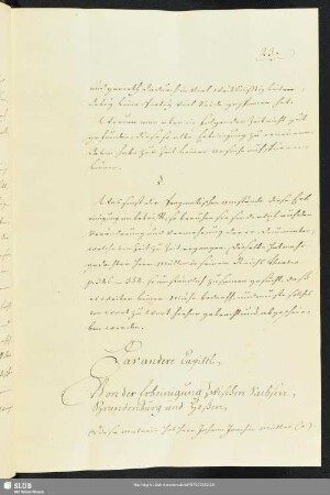 Das andere Capitel. Von der Erbeinigung zwischen Sachsen, Brandenburg und Heßen.