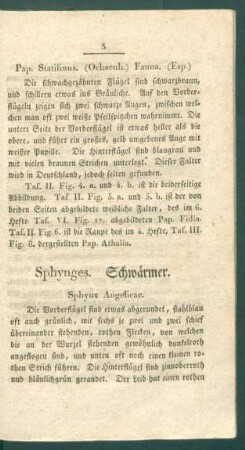 Sphynges. Schwaermer.